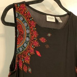 Chico’s Sleeveless Mandala Knit Top